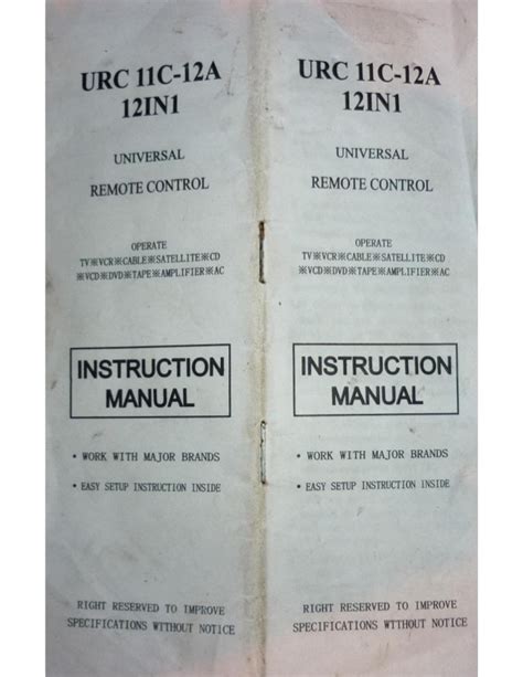 descargar manual de control universal urc11c-12a